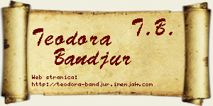 Teodora Banđur vizit kartica